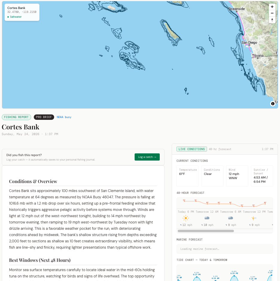 Sample report — SoCal · Bluefin